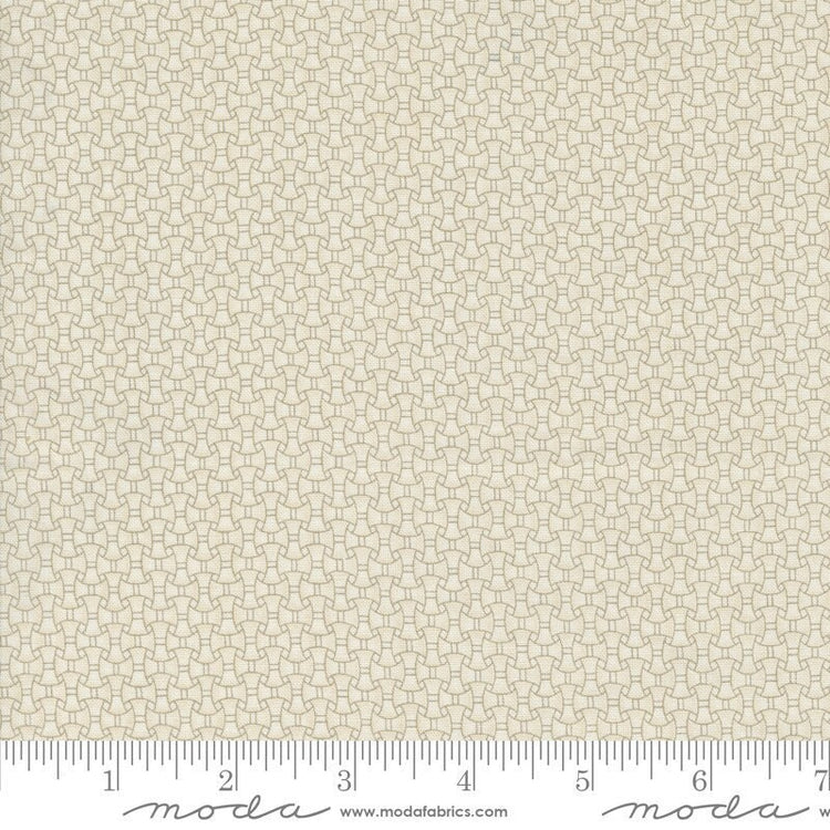 Snowman Gatherings IV Basket Weave Check Snow Taupe by Primitive Gatherings for Moda Fabrics - 49255 18