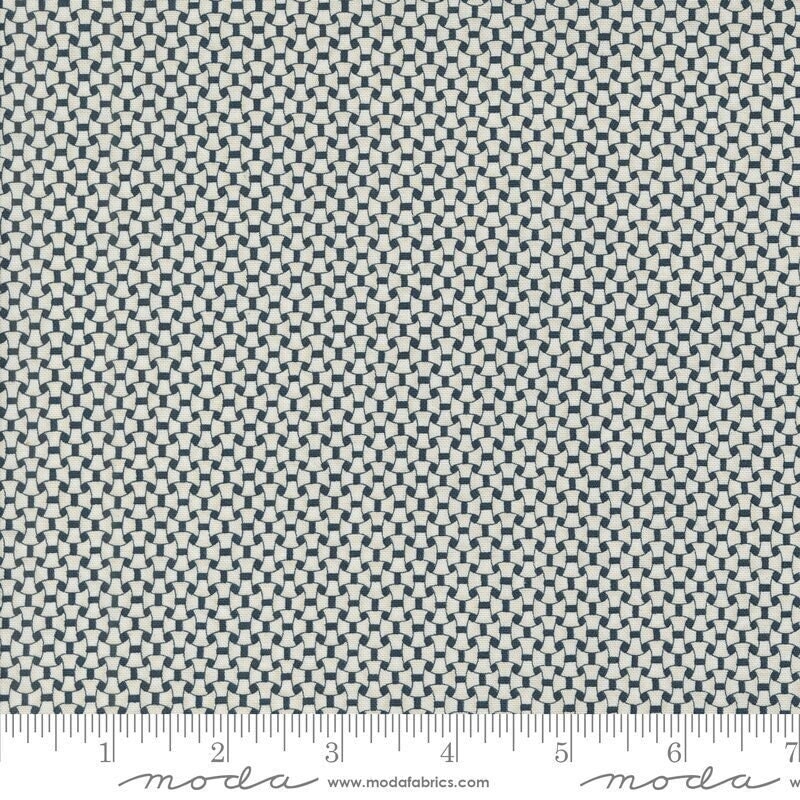 Snowman Gatherings IV Basket Weave Check Night Sky Snow by Primitive Gatherings for Moda Fabrics - 49255 17