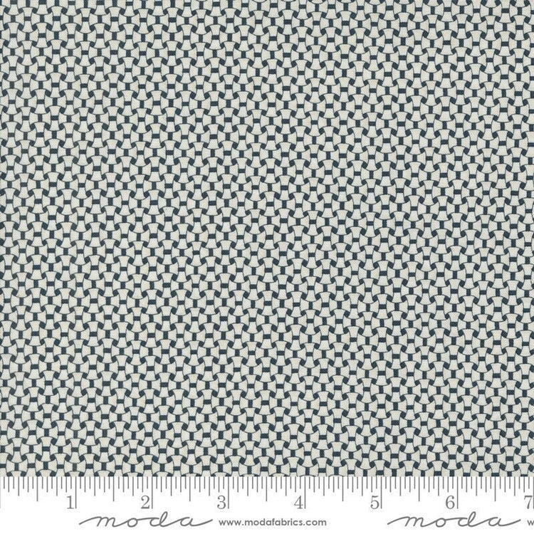 Snowman Gatherings IV Basket Weave Check Night Sky Snow by Primitive Gatherings for Moda Fabrics - 49255 17