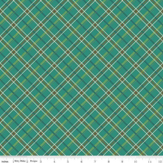 Autumn Afternoon Plaid Teal by Heather Peterson for Riley Blake Designs - C14875-TEAL