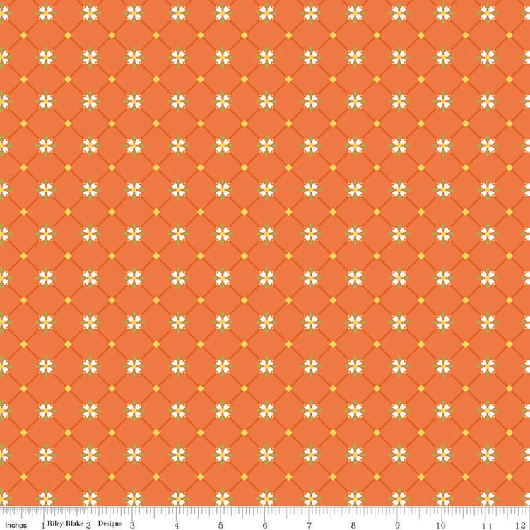 Autumn Afternoon Crosshatch Orange by Heather Peterson for Riley Blake Designs - C14876-ORANGE