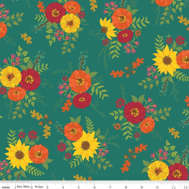 Autumn Afternoon Main Teal by Heather Peterson for Riley Blake Designs - C14870-TEAL