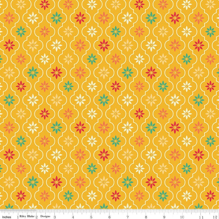 Autumn Afternoon Moroccan Tile Saffron by Heather Peterson for Riley Blake Designs - C14874-SAFFRON