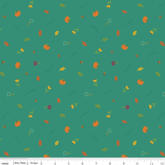 Autumn Afternoon Fall Toss Teal by Heather Peterson for Riley Blake Designs - C14877-TEAL