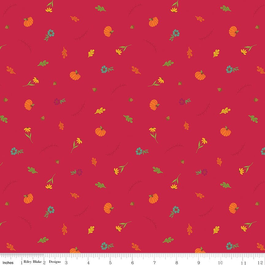 Autumn Afternoon Fall Toss Berry by Heather Peterson for Riley Blake Designs - C14877-BERRY