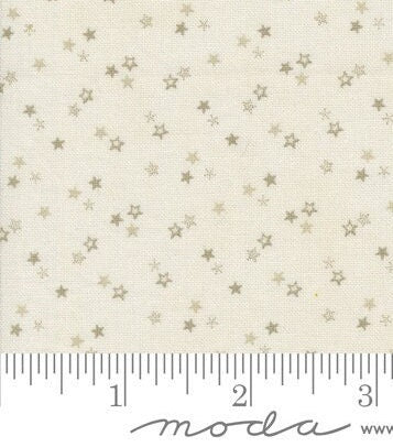 Snowman Gatherings IV Snowy Night Blenders Stars Snow Taupe by Primitive Gatherings for Moda Fabrics - 49256 15