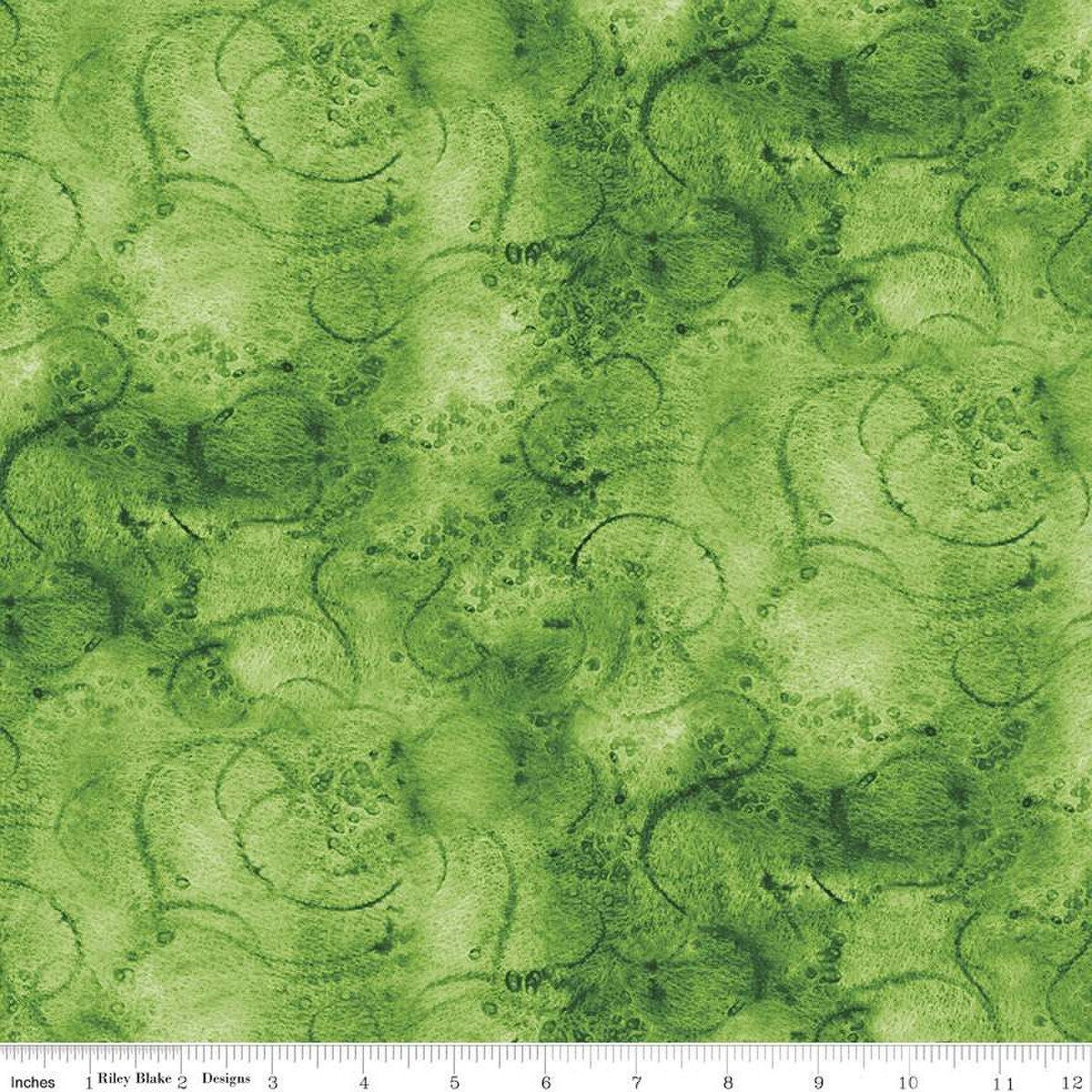 Painter's Watercolor Swirl Medium Green by J. Wecker Frisch for Riley Blake Designs - C680-MEDGREEN