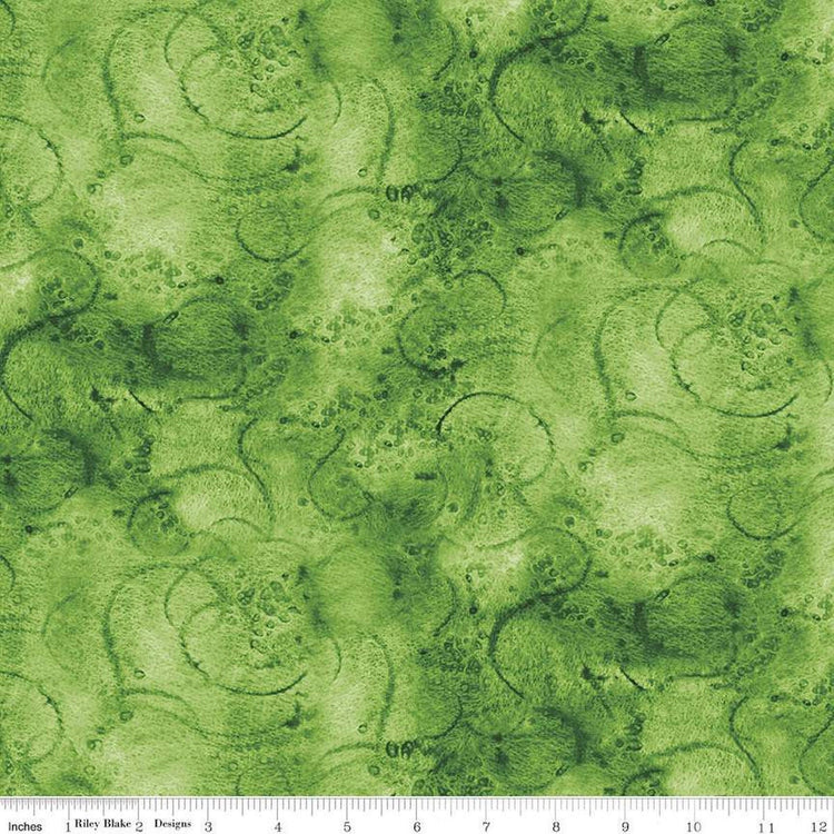 Painter's Watercolor Swirl Medium Green by J. Wecker Frisch for Riley Blake Designs - C680-MEDGREEN