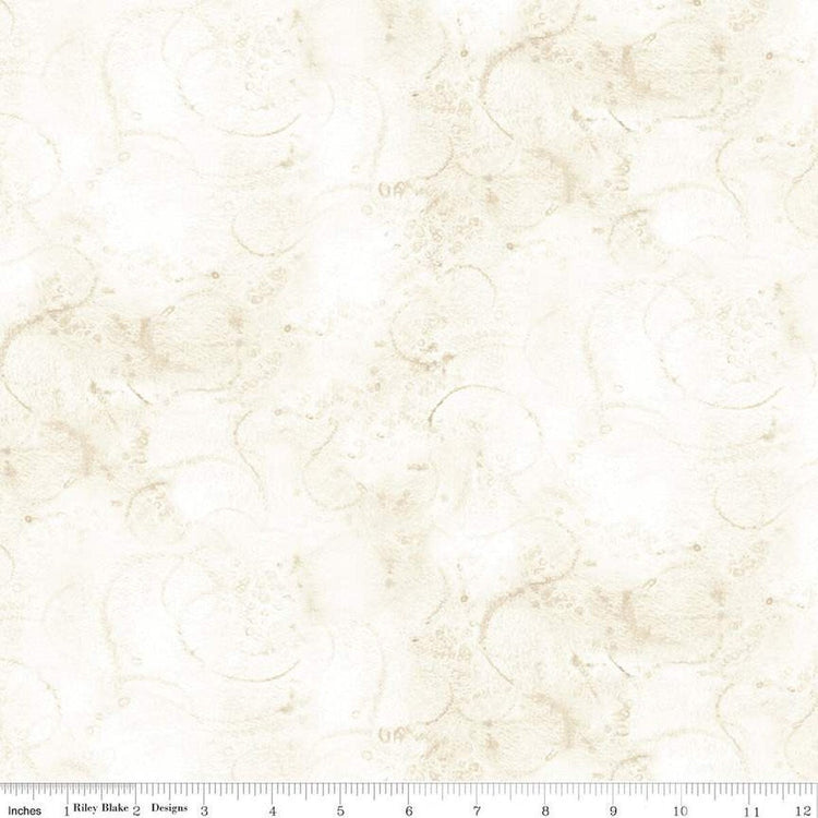 Painter's Watercolor Swirl Aged White by J. Wecker Frisch for Riley Blake Designs - C680-AGEDWHITE