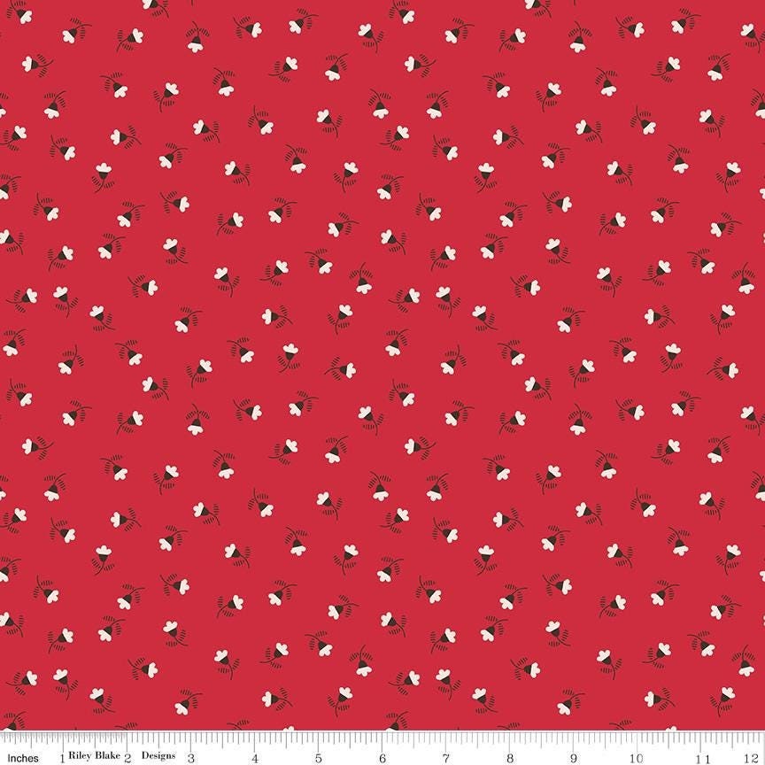 Autumn Blossom Riley Red by Lori Holt for Riley Blake Designs - C14654-RILEYRED