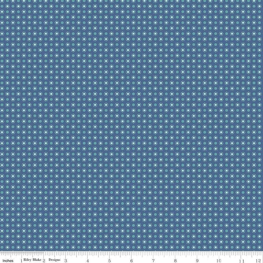 Autumn Dots Denim by Lori Holt for Riley Blake Designs - C14657-DENIM