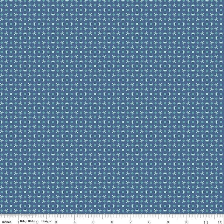 Autumn Dots Denim by Lori Holt for Riley Blake Designs - C14657-DENIM