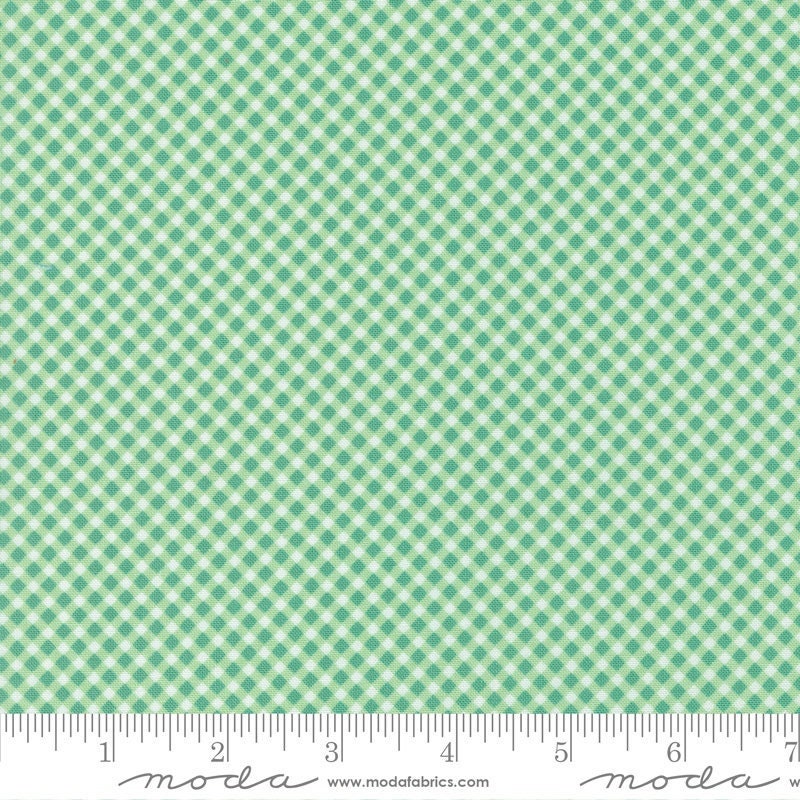 Strawberry Lemonade Gingham Checks and Plaids Mint by Sherri & Chelsi for Moda Fabrics - 37676 17