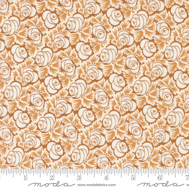 Denim Daisies Oklahoma Rose Florals Nutmeg by Fig Tree Co for Moda Fabrics - 35384 15