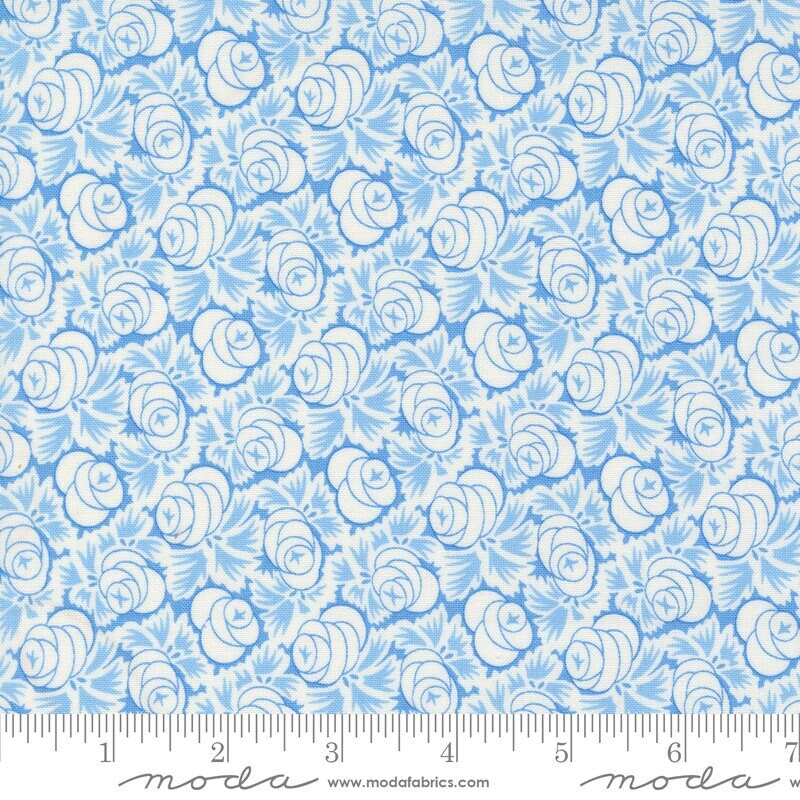 Denim Daisies Oklahoma Rose Florals Stonewashed by Fig Tree Co for Moda Fabrics - 35384 16