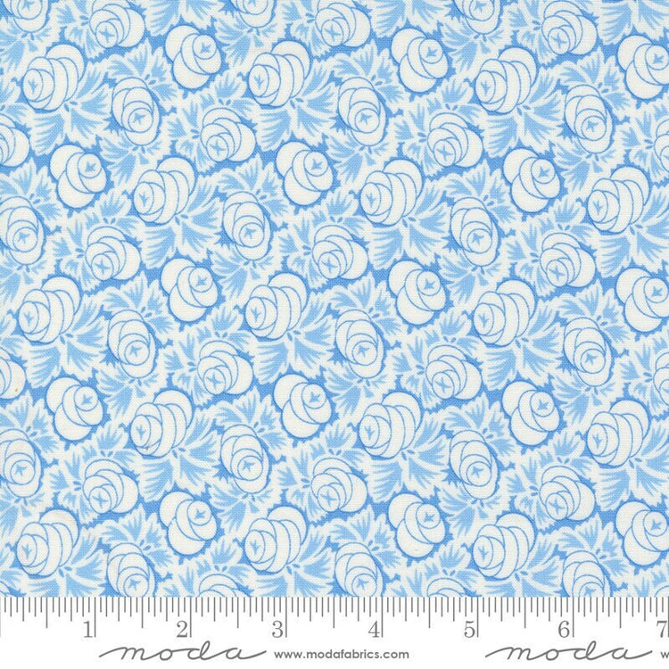 Denim Daisies Oklahoma Rose Florals Stonewashed by Fig Tree Co for Moda Fabrics - 35384 16