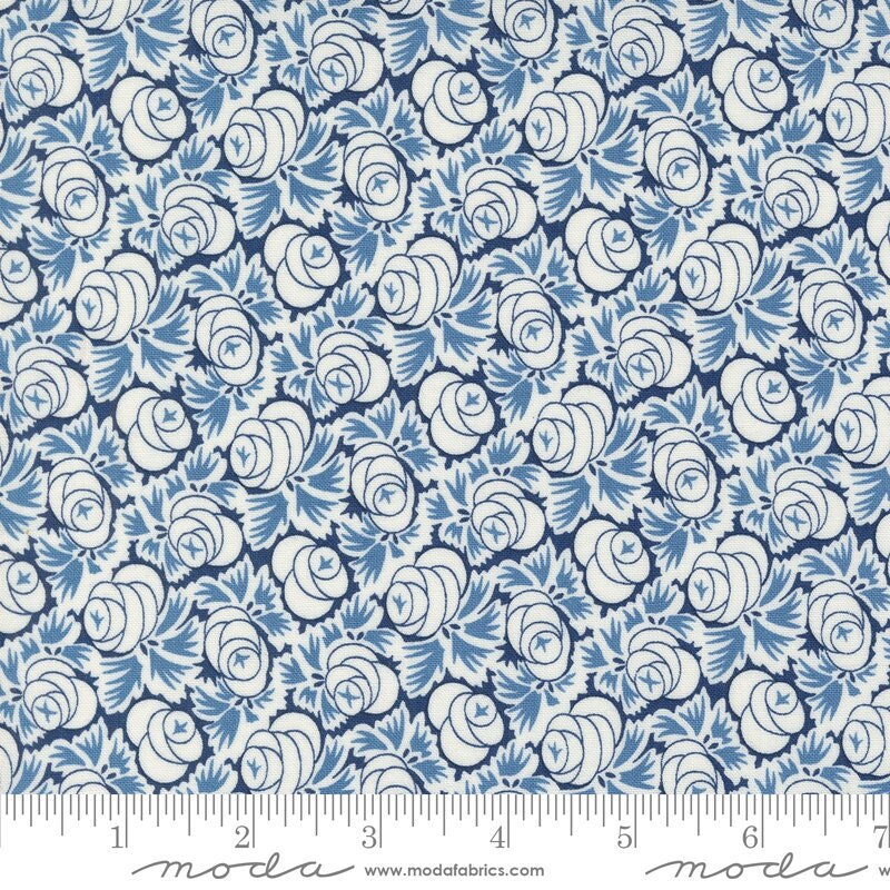 Denim Daisies Oklahoma Rose Florals Midnight Jeans by Fig Tree Co for Moda Fabrics - 35384 18