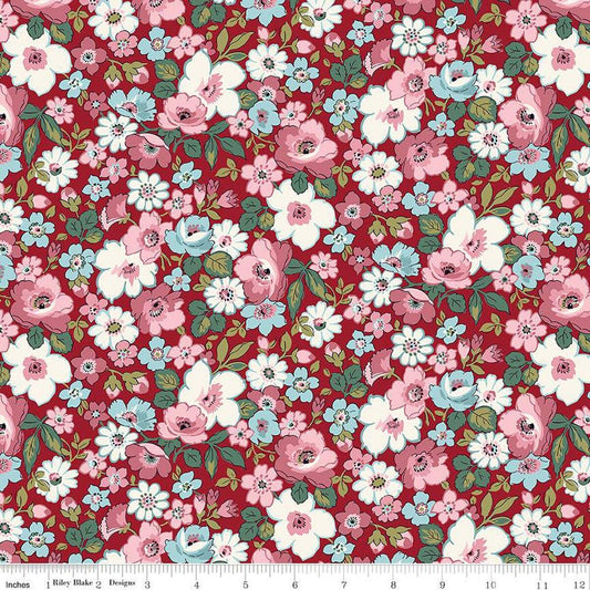 Heirloom Collection 4 Hedgerow Bloom C by Liberty Fabrics - 016668110C