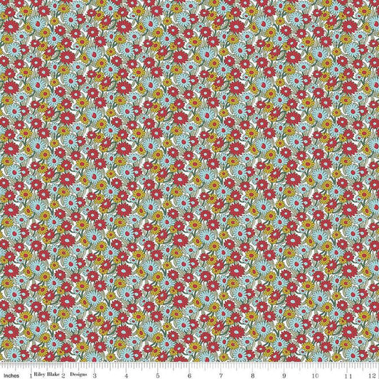 Heirloom Collection 4 Marguerite Meadow C by Liberty Fabrics - 016668111C