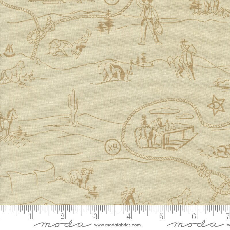 Saddle Ranch Westward Landscape and Nature Trail Dust by Moda Fabrics - 33794 20