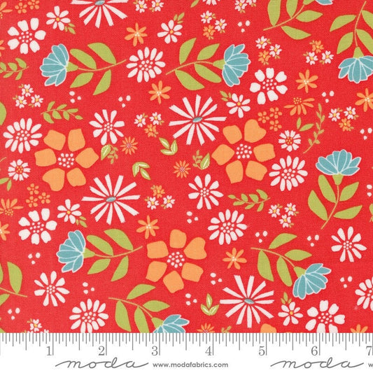 Laguna Sunrise Wild Rose Florals Geranium by Sherri & Chelsi for Moda Fabrics - 37680 16