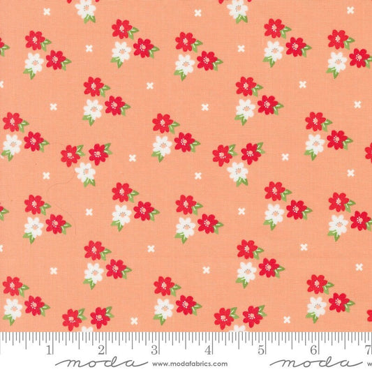 Laguna Sunrise Morning Glory Florals Cantaloupe by Sherri & Chelsi for Moda Fabrics - 37682 13