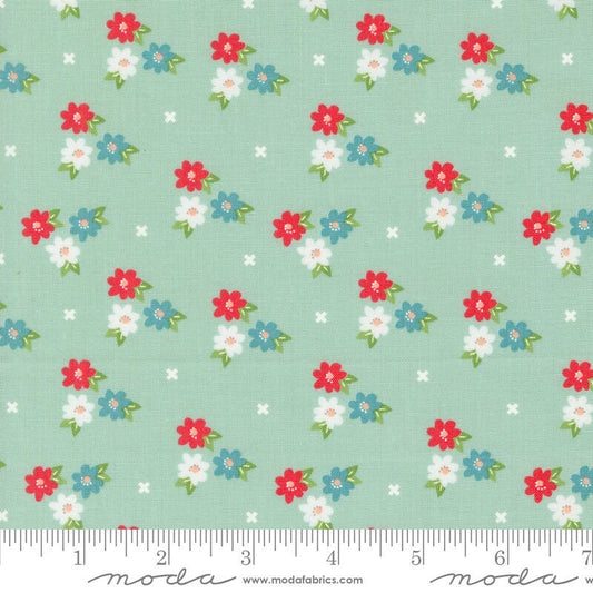 Laguna Sunrise Morning Glory Florals How Town Sky by Sherri & Chelsi for Moda Fabrics - 37682 15