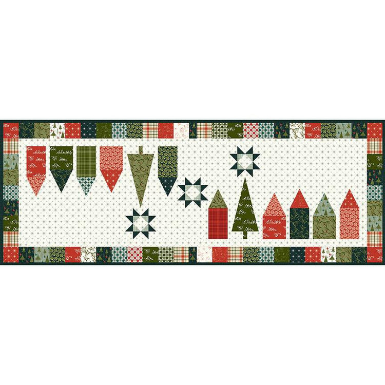 Winter Village Table Runner Quilt Kit by Sandy Gervais for Riley Blake Designs - Quilt Kit with Pattern