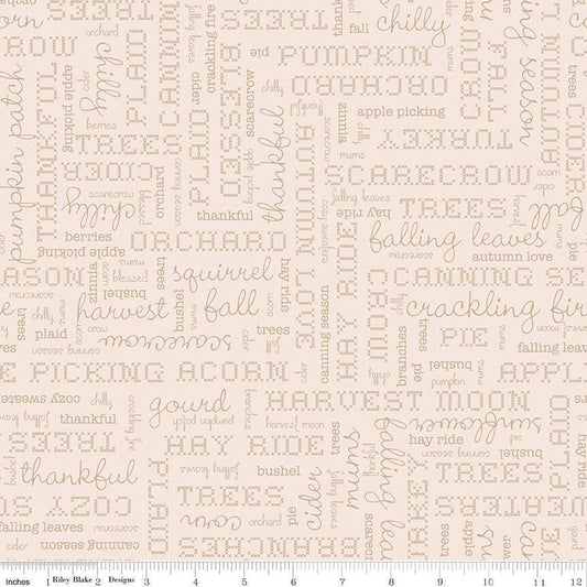 Autumn Words Latte by Lori Holt for Riley Blake Designs - C14667-LATTE