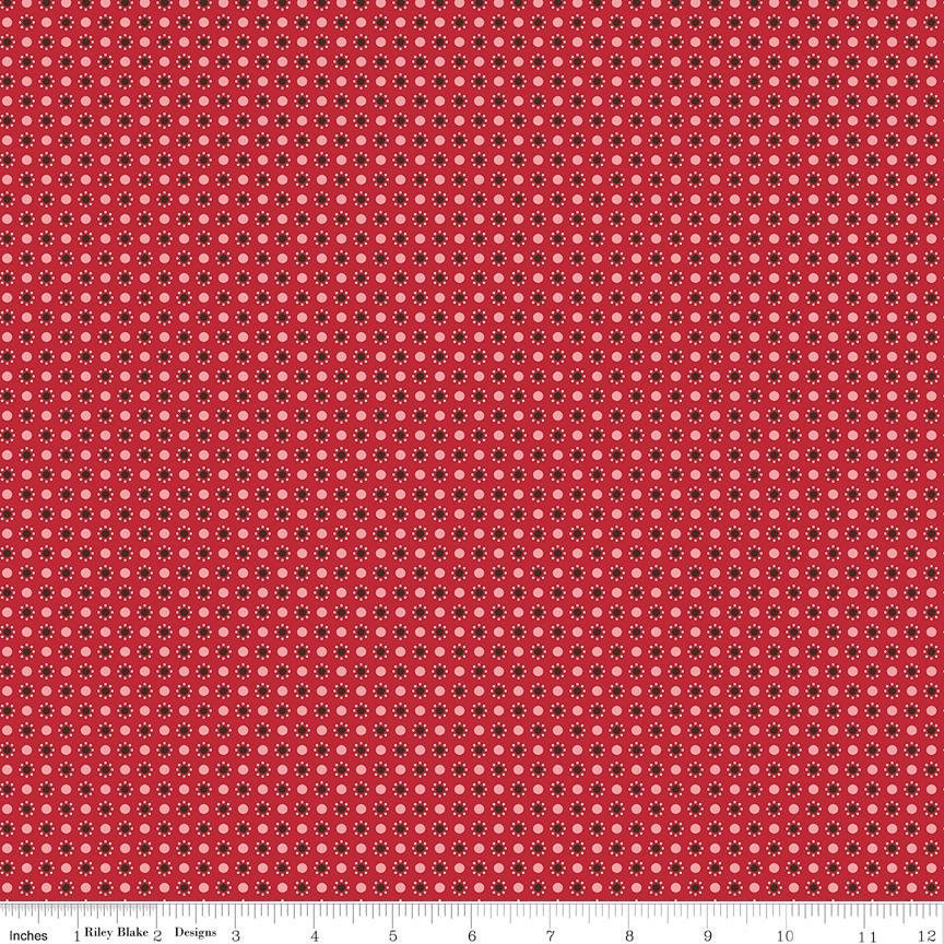 Autumn Dots Schoolhouse by Lori Holt for Riley Blake Designs - C14657-SCHOOL