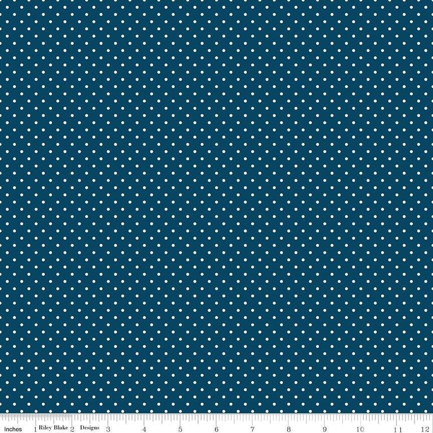 Swiss Dot Oxford Blue by Riley Blake Designs - C670-OXFORDBLUE