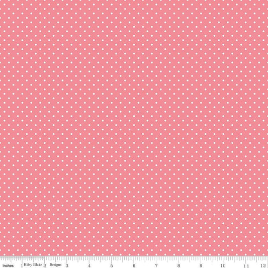 Swiss Dot Sugar Pink by Riley Blake Designs - C670-SUGARPINK