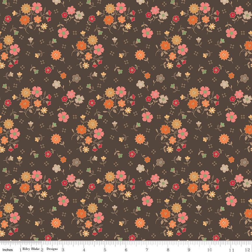 Autumn Floral Raisin by Lori Holt for Riley Blake Designs - C14650-RAISIN