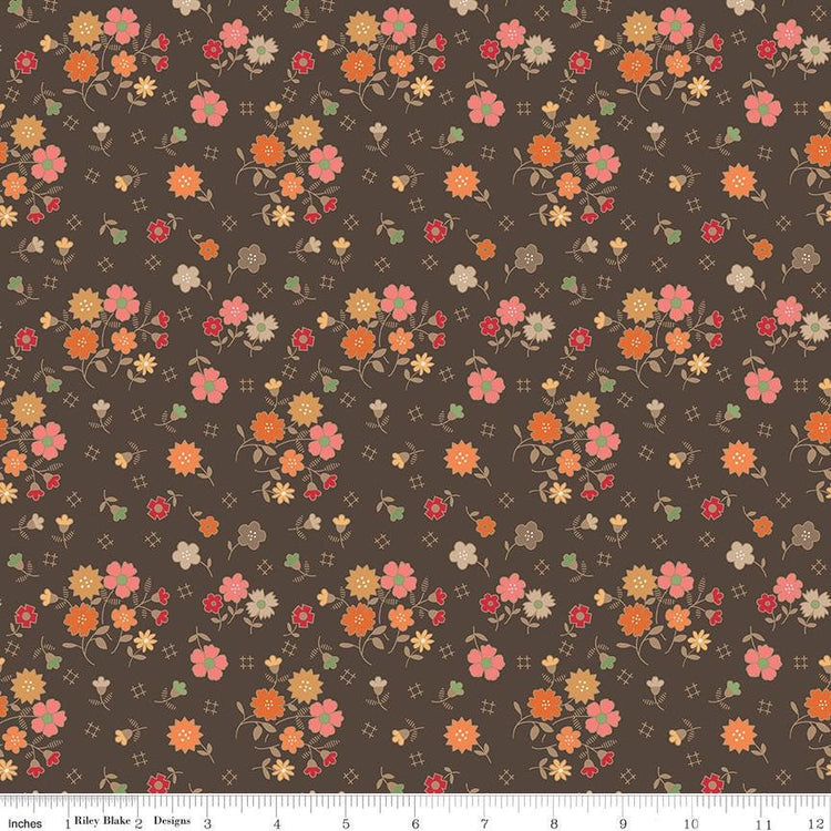 Autumn Floral Raisin by Lori Holt for Riley Blake Designs - C14650-RAISIN