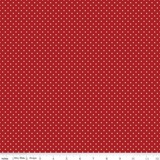 Swiss Dot Barn Red by Riley Blake Designs - C670-BARNRED