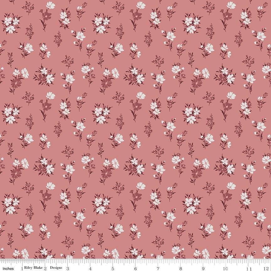 A Walk on the Prairie Floral Dusty Rose by Melissa Gilbert of Modern Prairie for Riley Blake Designs - C15232-DUSTYROSE