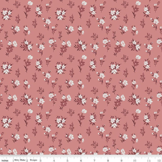 A Walk on the Prairie Floral Dusty Rose by Melissa Gilbert of Modern Prairie for Riley Blake Designs - C15232-DUSTYROSE