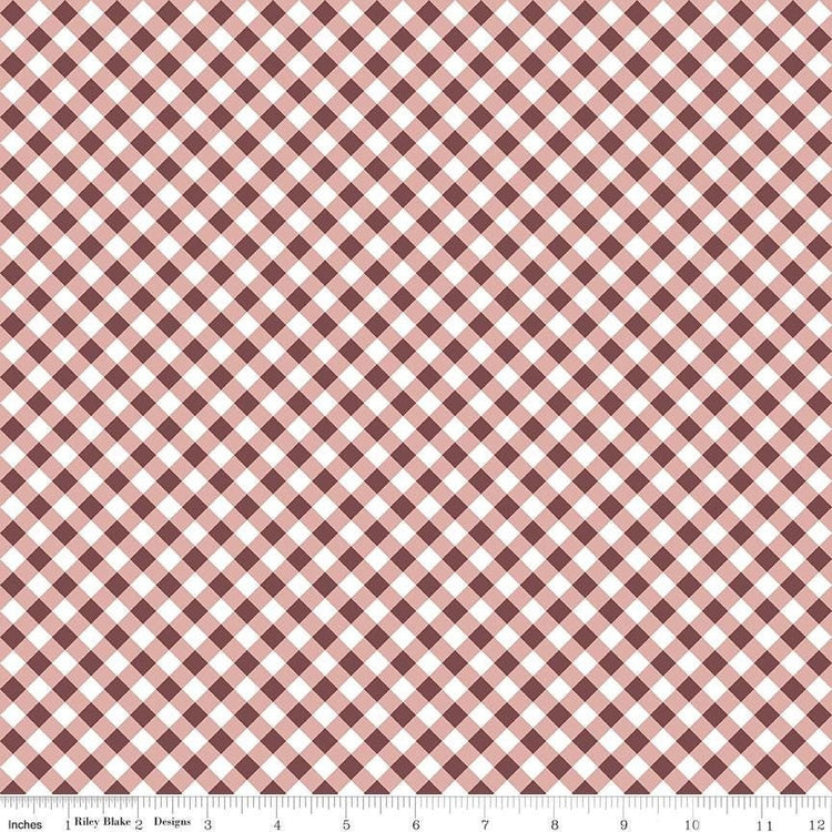 A Walk on the Prairie Gingham Dusty Rose by Melissa Gilbert of Modern Prairie for Riley Blake Designs - C15236-DUSTYROSE