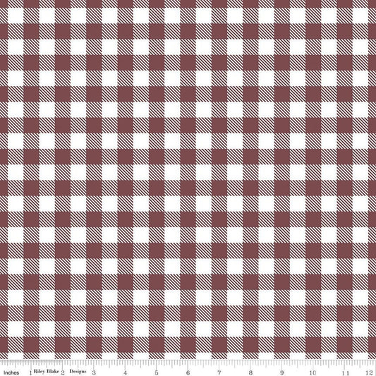 A Walk on the Prairie Plaid Marsala by Melissa Gilbert of Modern Prairie for Riley Blake Designs - C15238-MARSALA