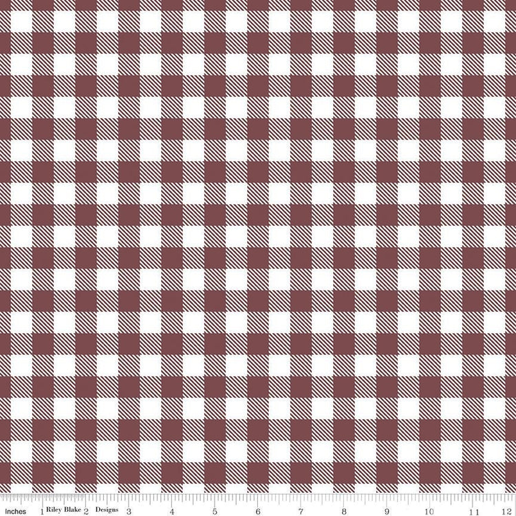 A Walk on the Prairie Plaid Marsala by Melissa Gilbert of Modern Prairie for Riley Blake Designs - C15238-MARSALA