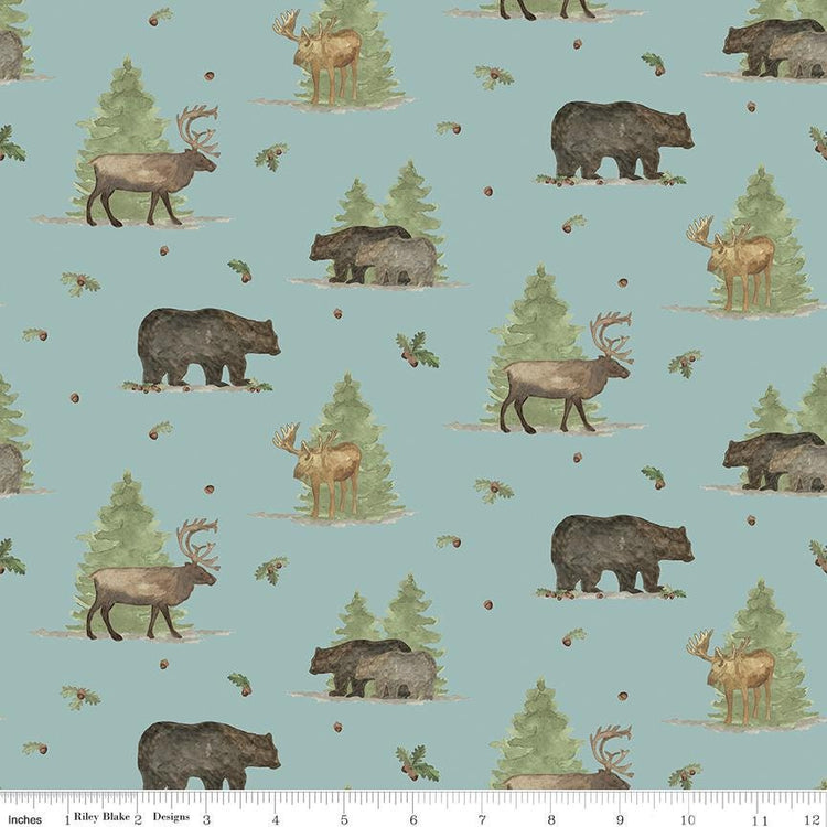 Let's Get Lost in the Woods Main Vintage Blue by Tara Reed for Riley Blake Designs - C15120-VINTAGEBLUE