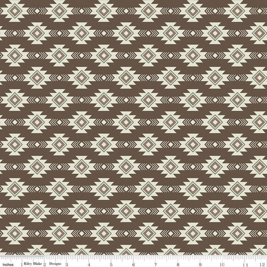 Let's Get Lost in the Woods Geometric Brown by Tara Reed for Riley Blake Designs - C15122-BROWN