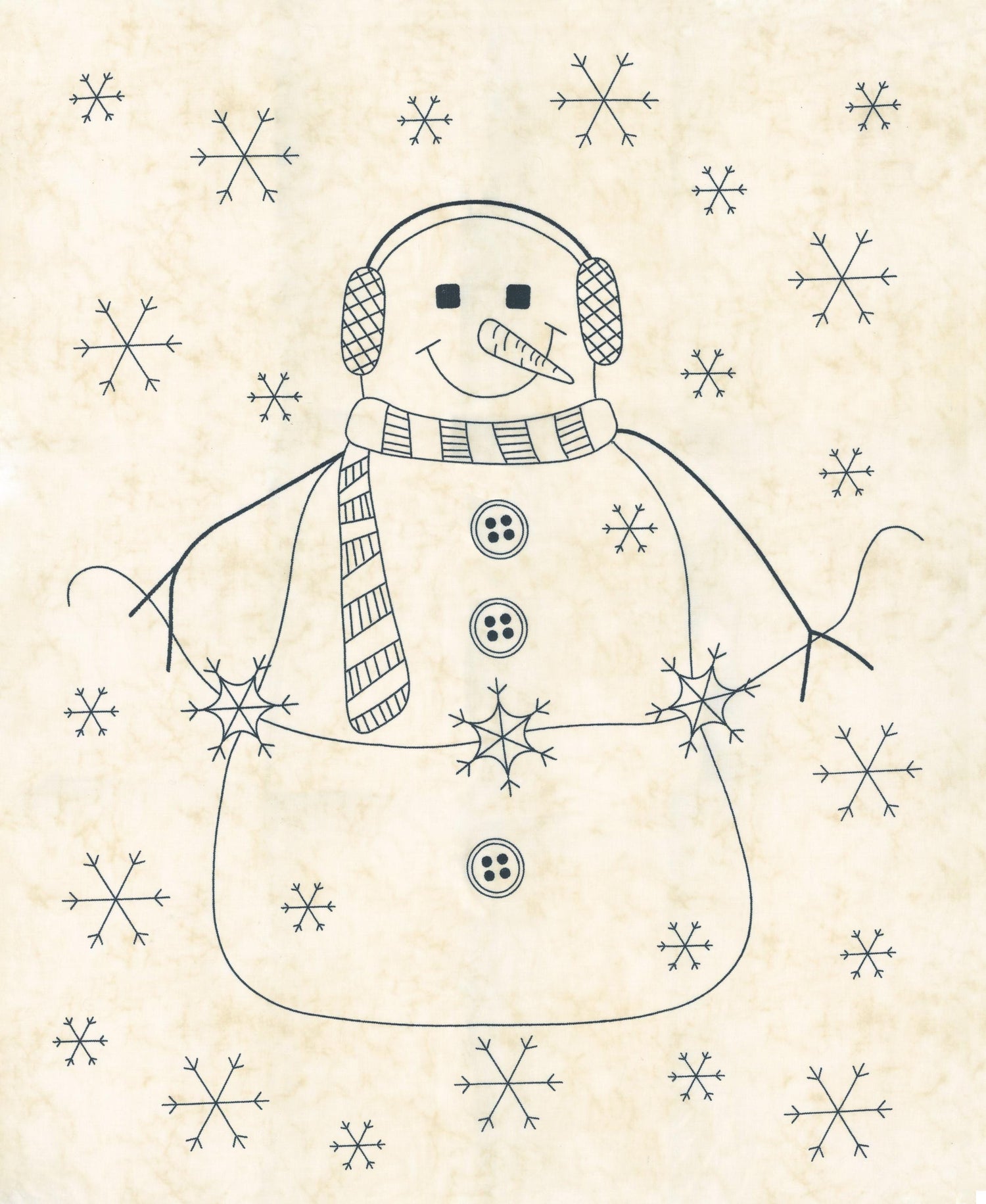 Snowman Gatherings IV Basket Weave Check Lake by Primitive Gatherings for Moda Fabrics - 449255 12