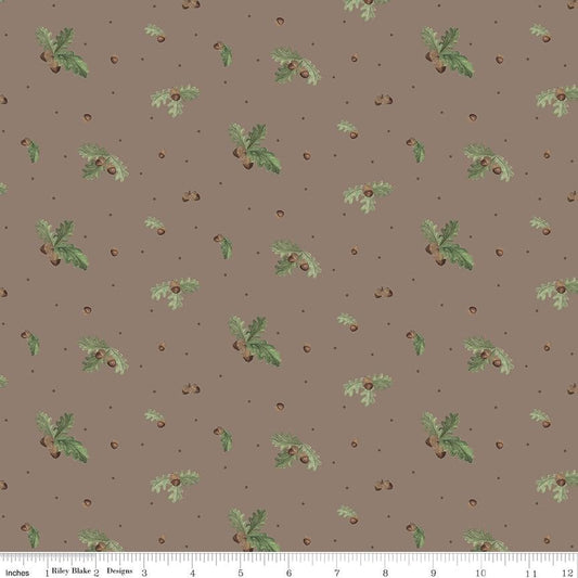 Let's Get Lost in the Woods Acorns and Leaves Pebble by Tara Reed for Riley Blake Designs - C15121-PEBBLE