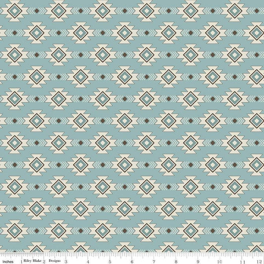 Let's Get Lost in the Woods Geometric Vintage Blue by Tara Reed for Riley Blake Designs - C15122-VINTAGEBLUE