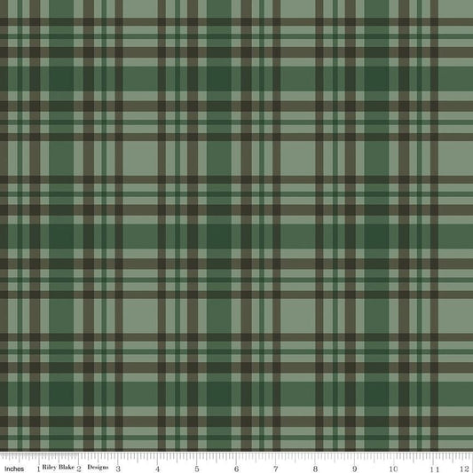 Let's Get Lost in the Woods Plaid Green by Tara Reed for Riley Blake Designs - C15123-GREEN