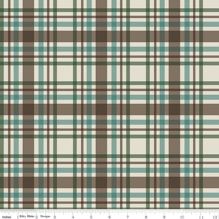 Let's Get Lost in the Woods Plaid Off White by Tara Reed for Riley Blake Designs - C15123-OFFWHITE