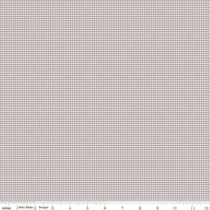 Micro Gingham Gray by Riley Blake Designs - C455-GRAY