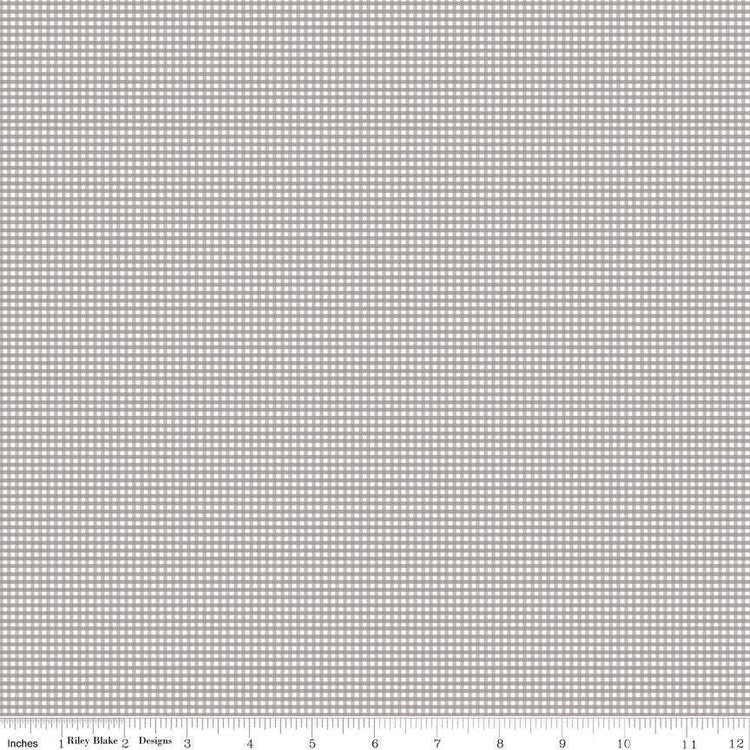 Micro Gingham Gray by Riley Blake Designs - C455-GRAY