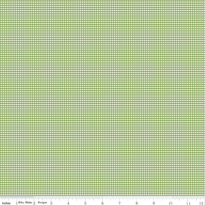 Micro Gingham Green by Riley Blake Designs - C455-GREEN